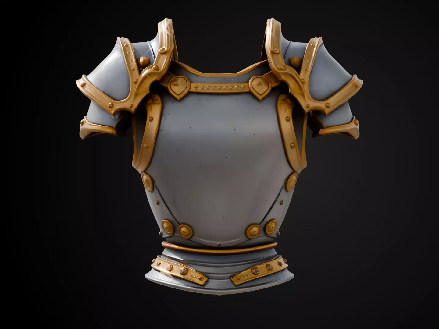 Stylized Medieval Armor - Tournament Joust 3D print model_6