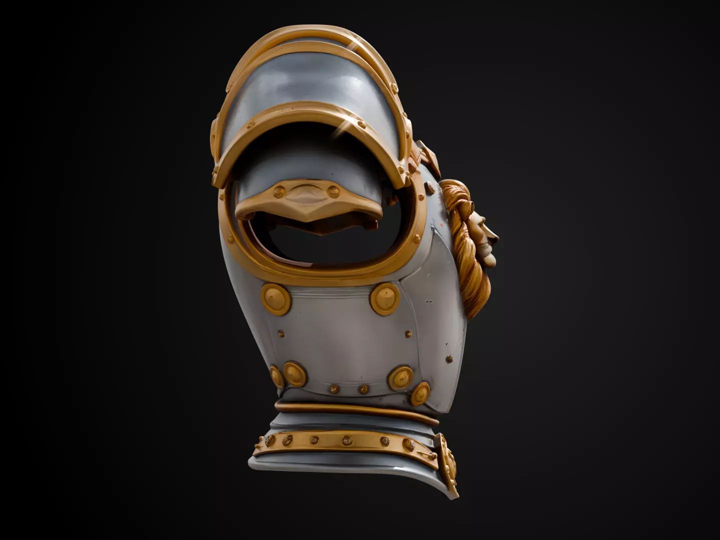Stylized Medieval Armor - Tournament Joust 3D print model_3