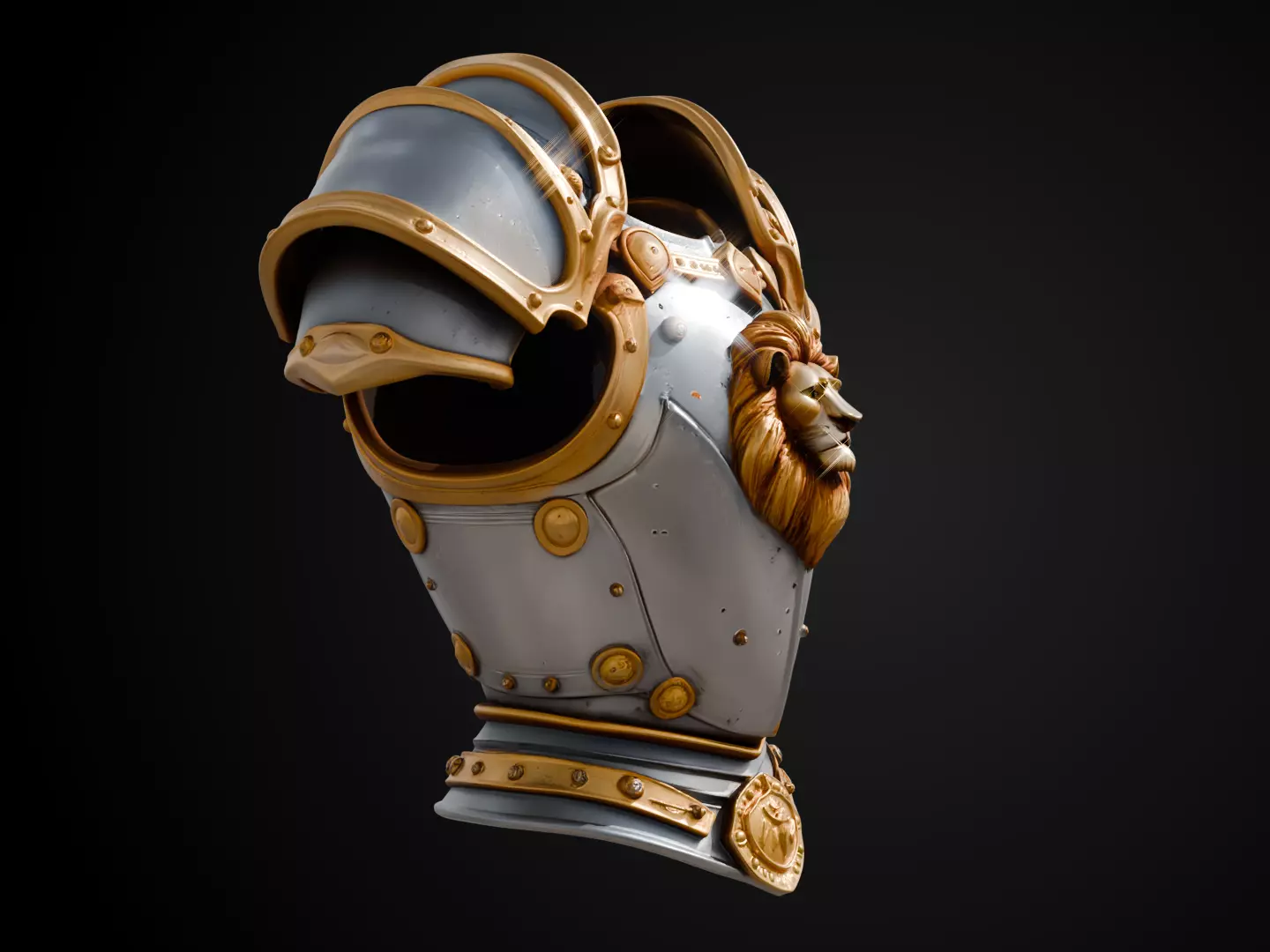 Stylized Medieval Armor - Tournament Joust 3D print model_2