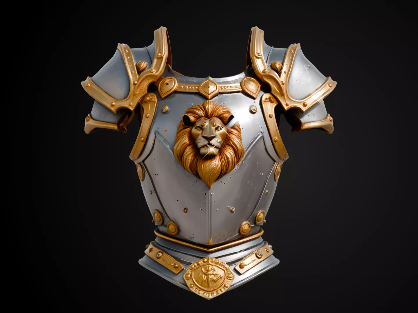 Stylized Medieval Armor - Tournament Joust 3D print model_12