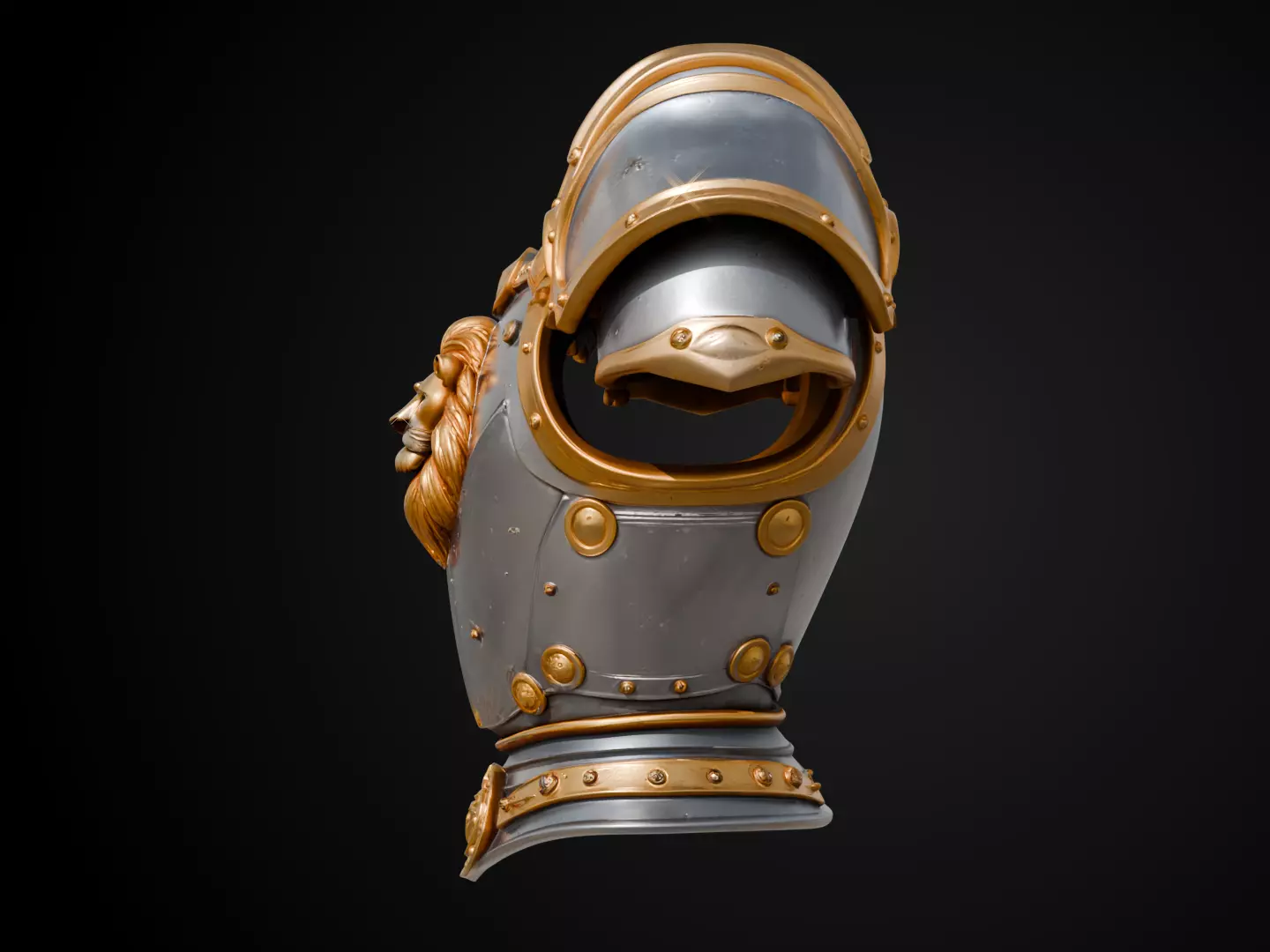 Stylized Medieval Armor - Tournament Joust 3D print model_9