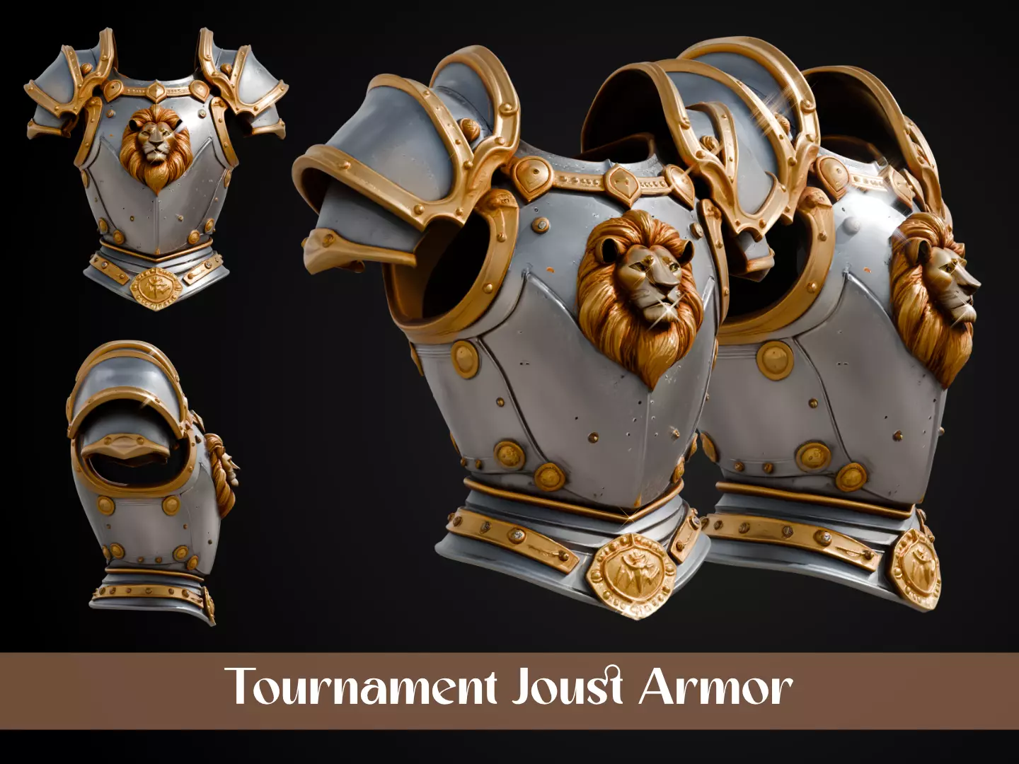 Stylized Medieval Armor - Tournament Joust 3D print model_0
