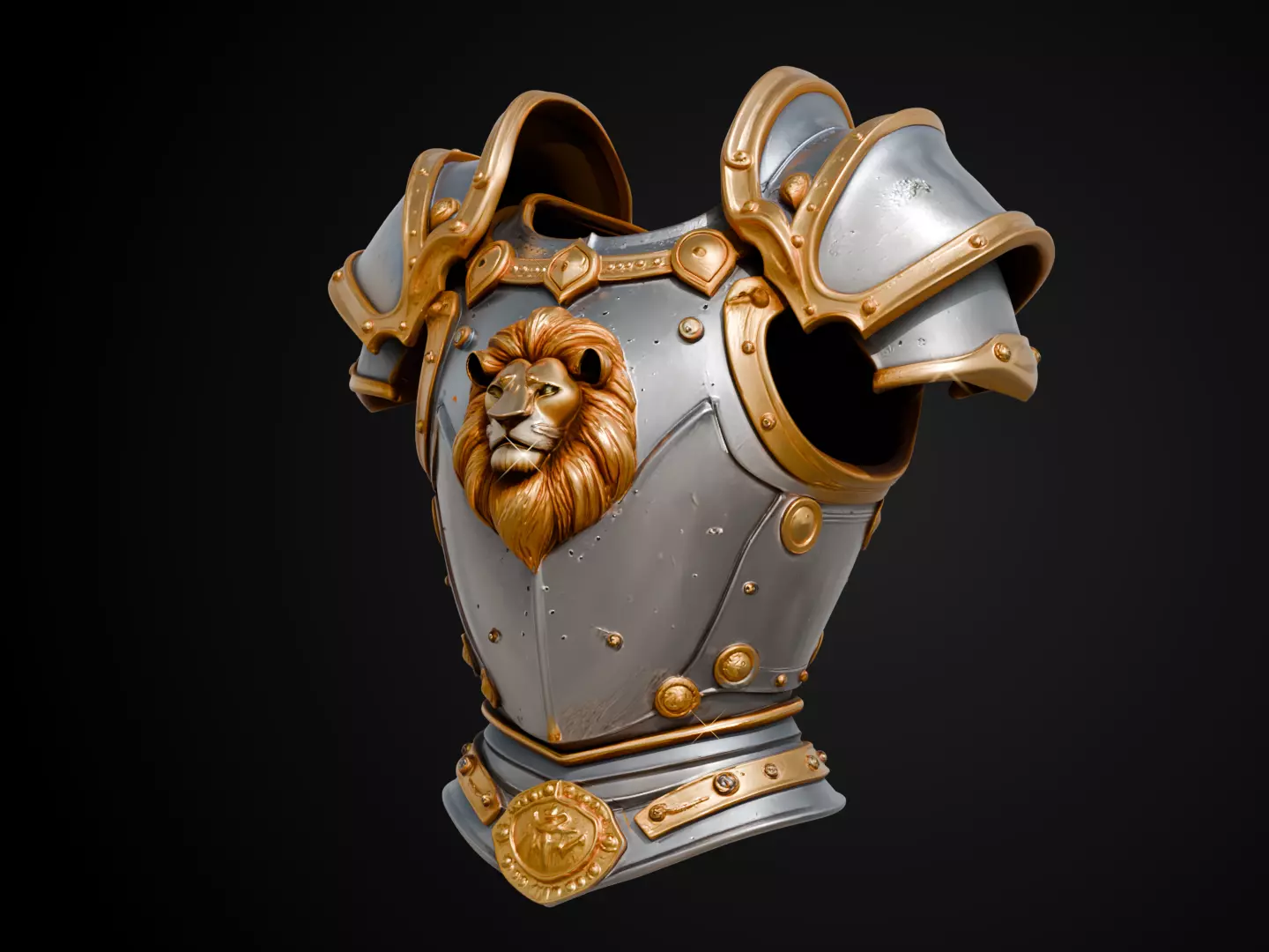 Stylized Medieval Armor - Tournament Joust 3D print model_11