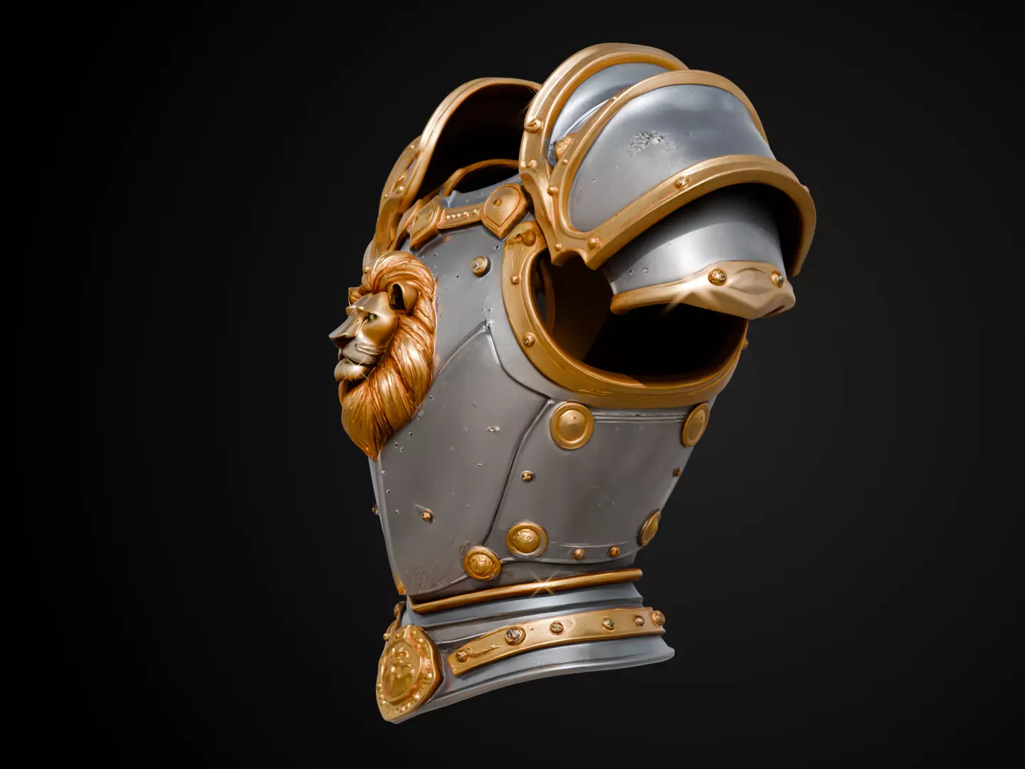 Stylized Medieval Armor - Tournament Joust 3D print model_10