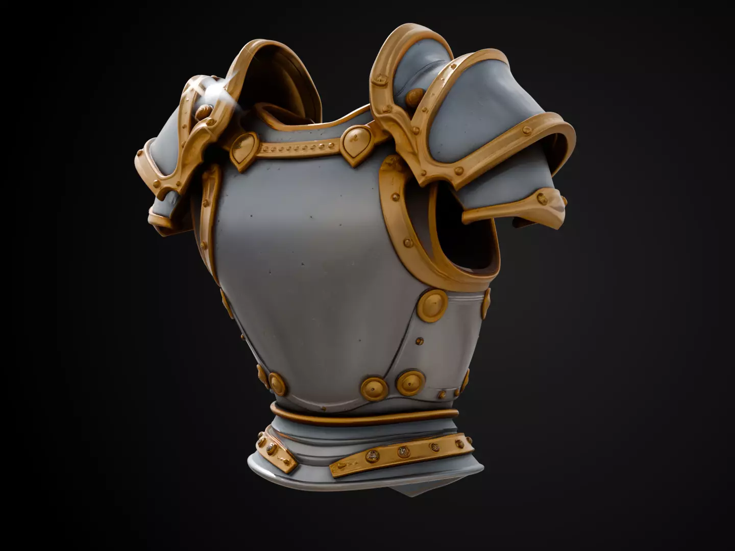 Stylized Medieval Armor - Tournament Joust 3D print model_5