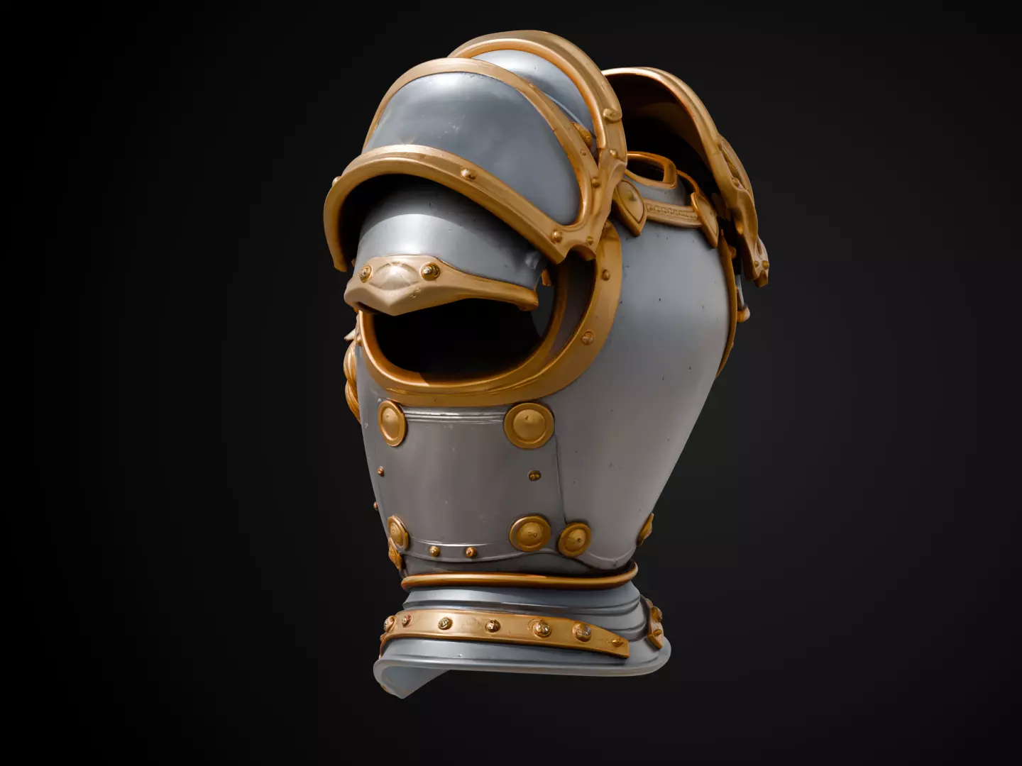 Stylized Medieval Armor - Tournament Joust 3D print model_8