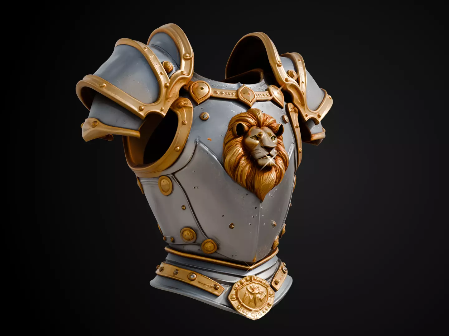 Stylized Medieval Armor - Tournament Joust 3D print model_1