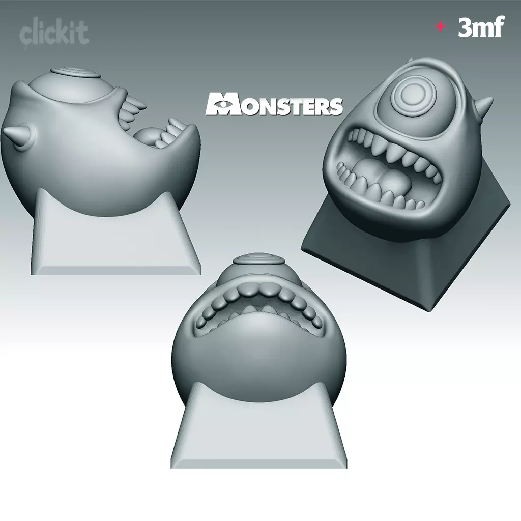 Mike Wazowski Artisan Keycap  Monsters Inc Inspired 3D Print 3D print model_2