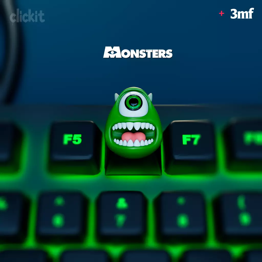 Mike Wazowski Artisan Keycap  Monsters Inc Inspired 3D Print 3D print model_1