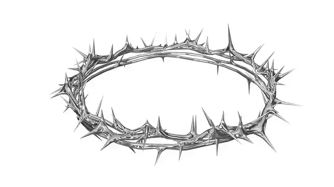 Silver Crown of Thorns PBR