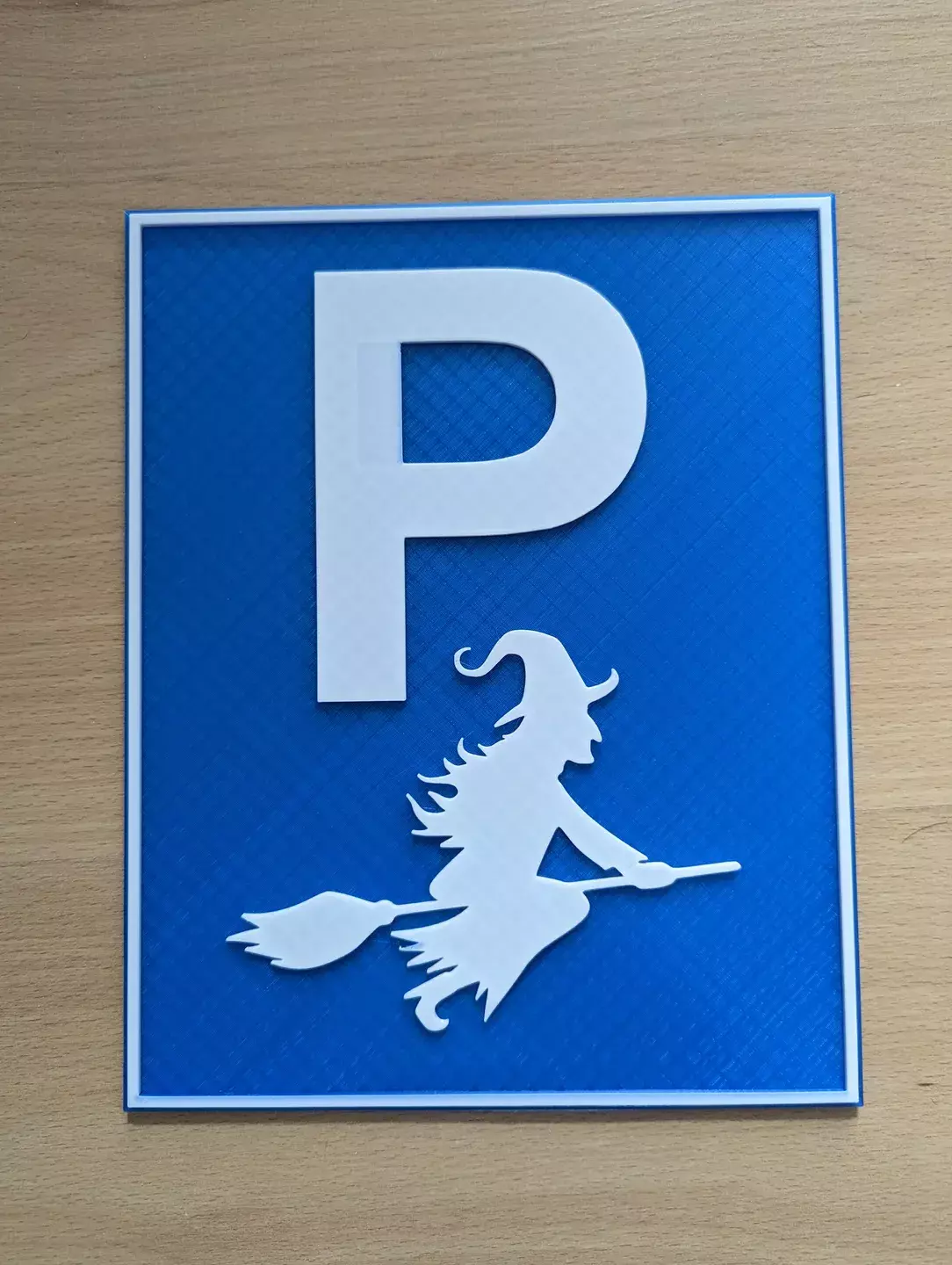 Witch Broom Parking Sign 3D print model_0