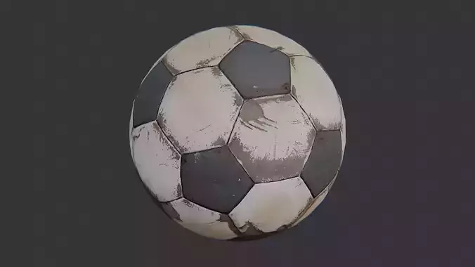 Weathered soccer ball model for renders
