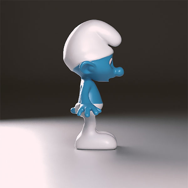Clumsy smurf figurine 3D print model_2