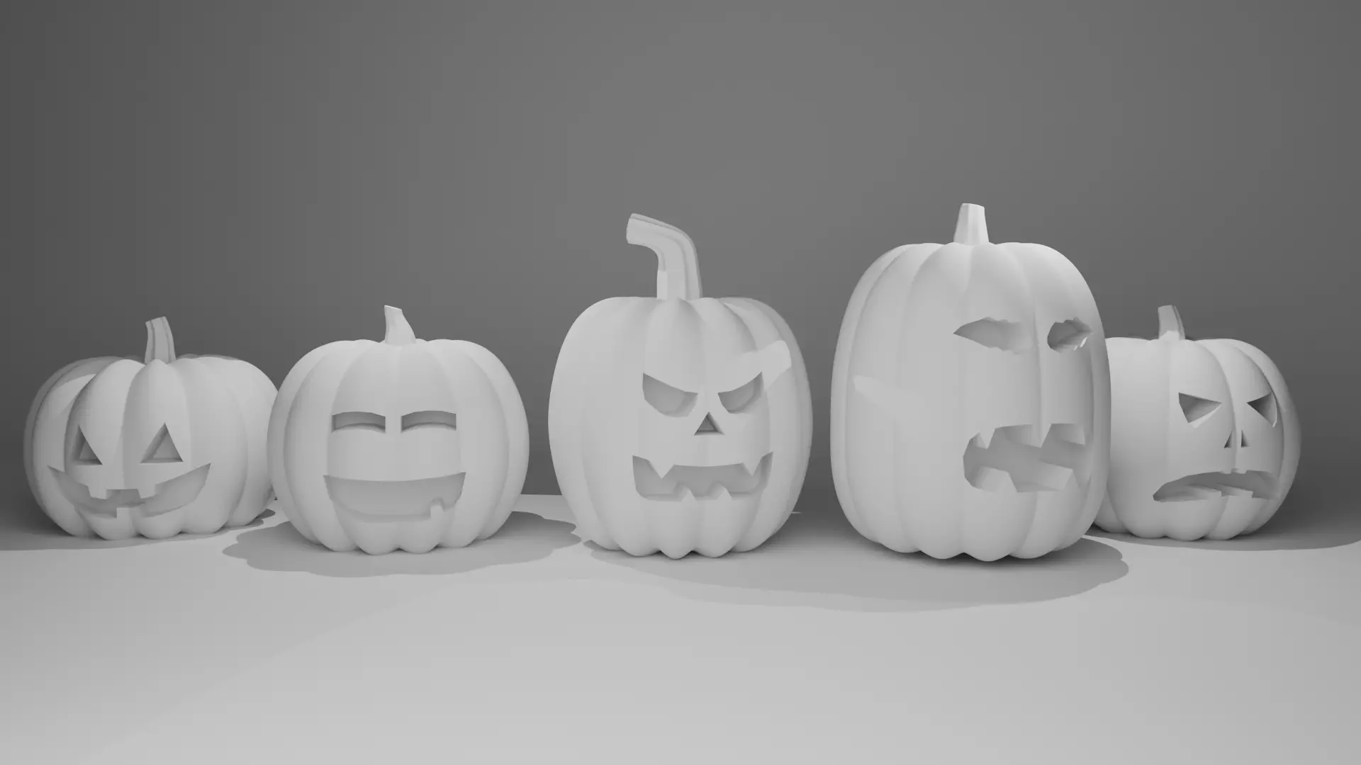 Halloween Pumpkins Pack for 3D Printing 3D print model_0