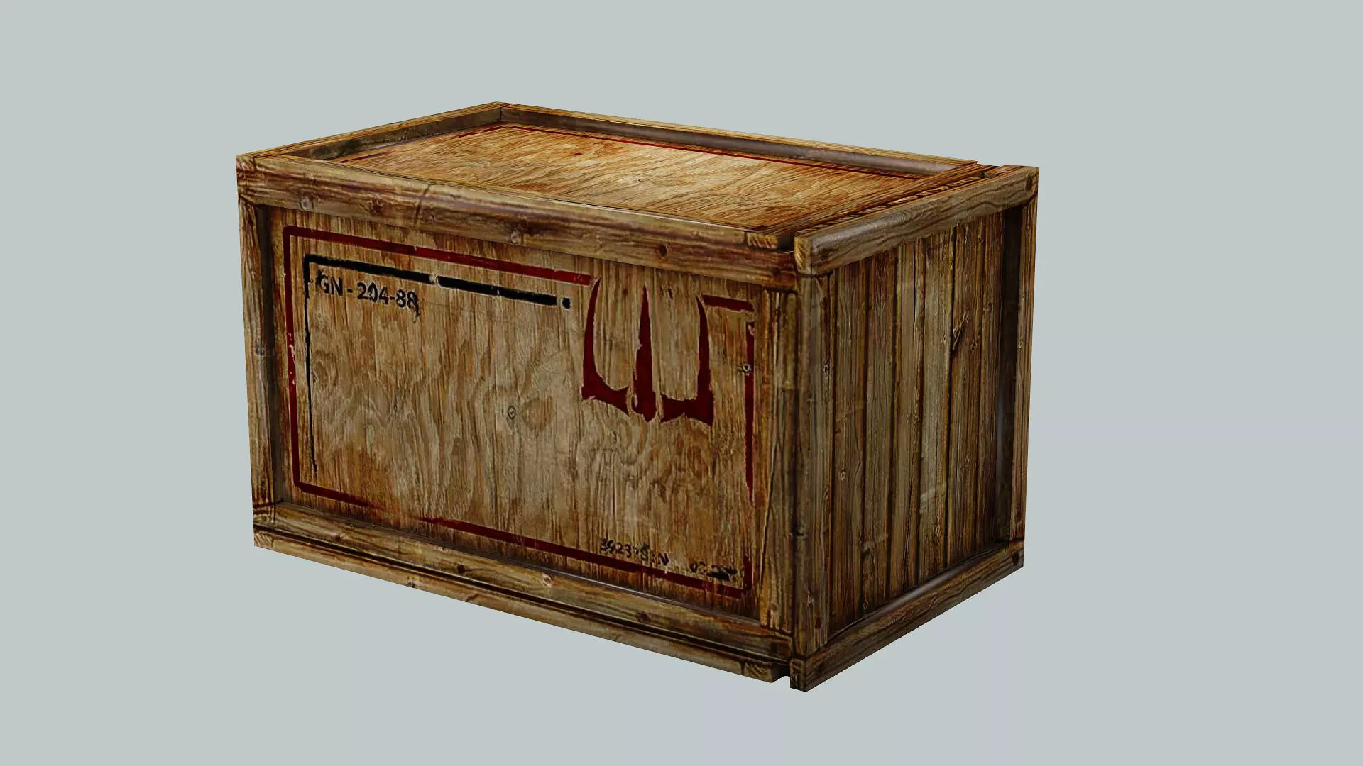 High Quality Wood Box 3D Model Low-poly 3D model_1