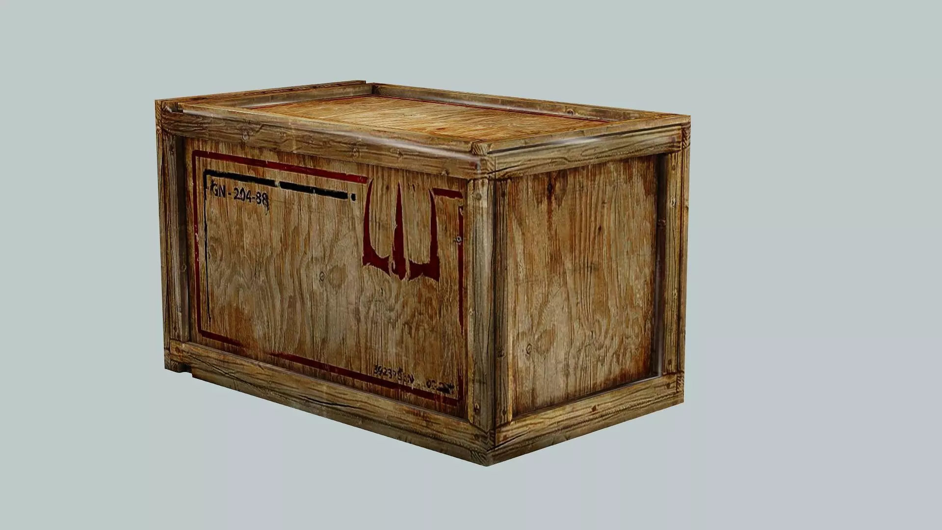 High Quality Wood Box 3D Model Low-poly 3D model_4
