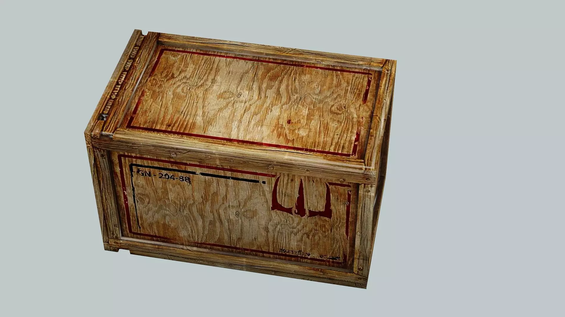 High Quality Wood Box 3D Model Low-poly 3D model_3