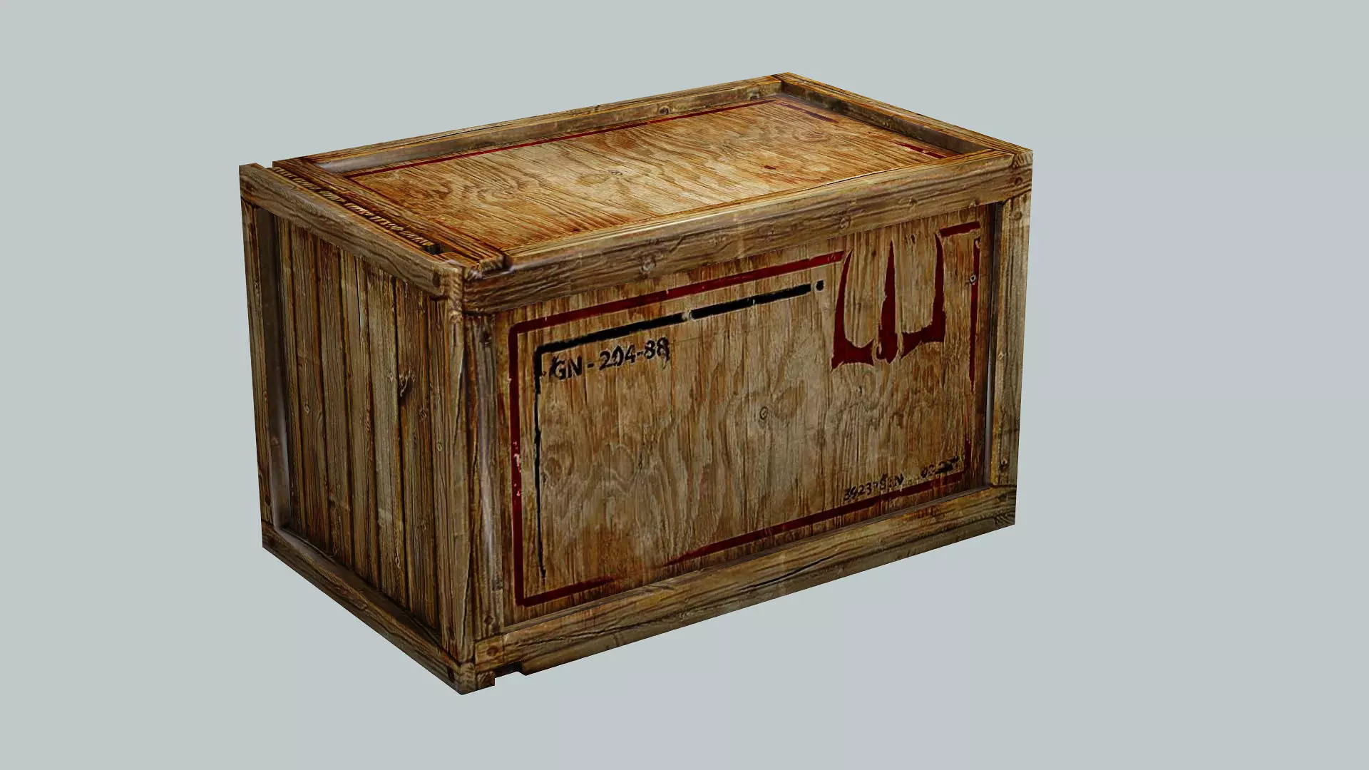 High Quality Wood Box 3D Model Low-poly 3D model_2