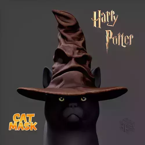 Harry Potter Sorting Hat Cat Mask 3D Printable STL for Cosplay 3D print model Harry Potter Sorting Hat Cat Mask 3D Printable STL for Cosplay 3D print model