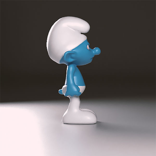 Grouchy smurf figurine 3D print model_1