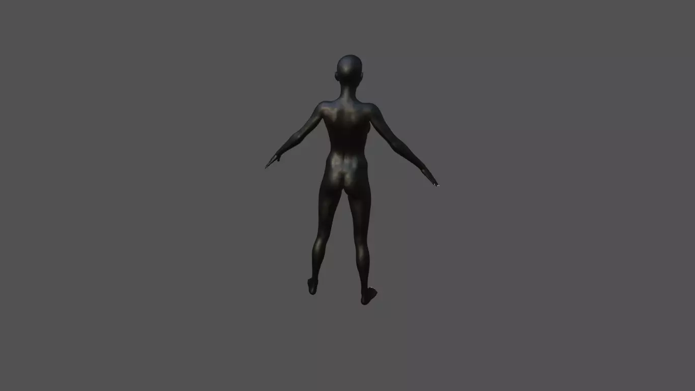 Female Model 41 3D model_4