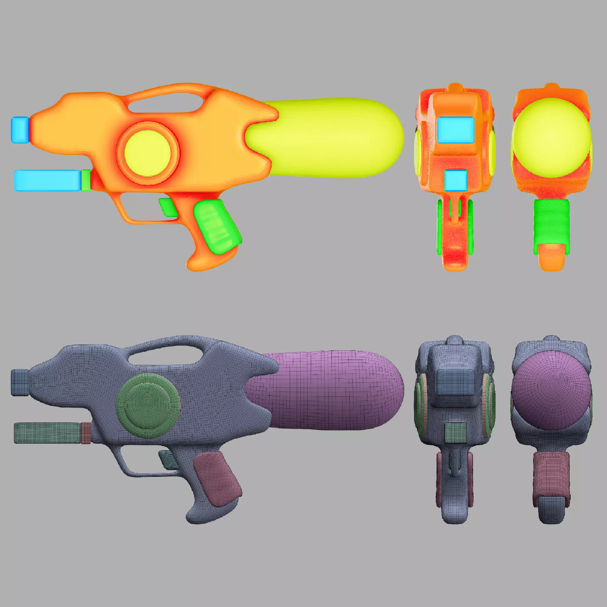 Water Gun Toy 3D model_2