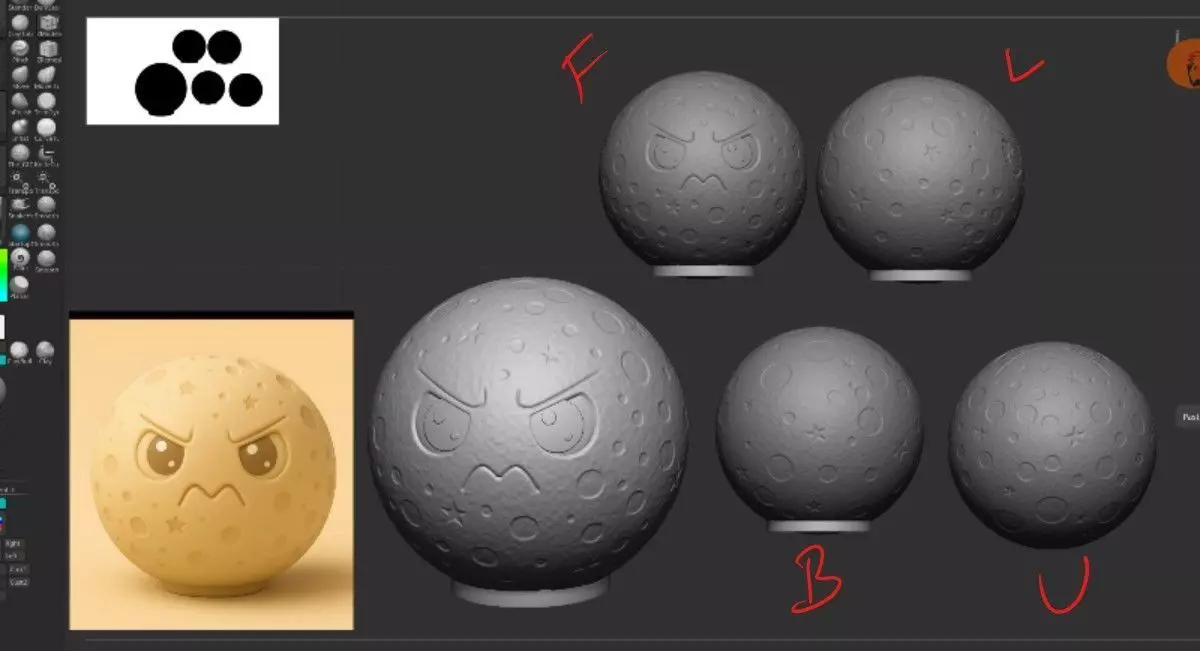 Cute looking moon mold 3d print file 3D print model