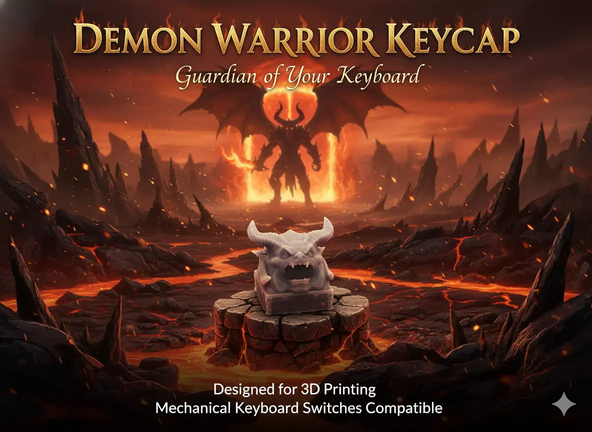 Deamon Warrior keycap 3D print model_0