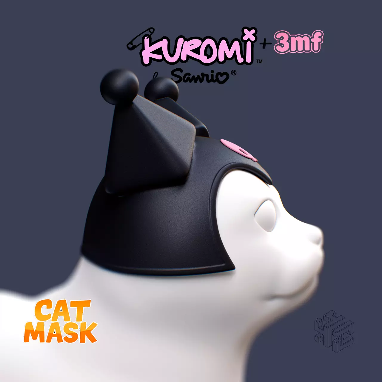Kuromi Cat Hat  3D Printable Cosplay Accessory for Cats  3D print model_1