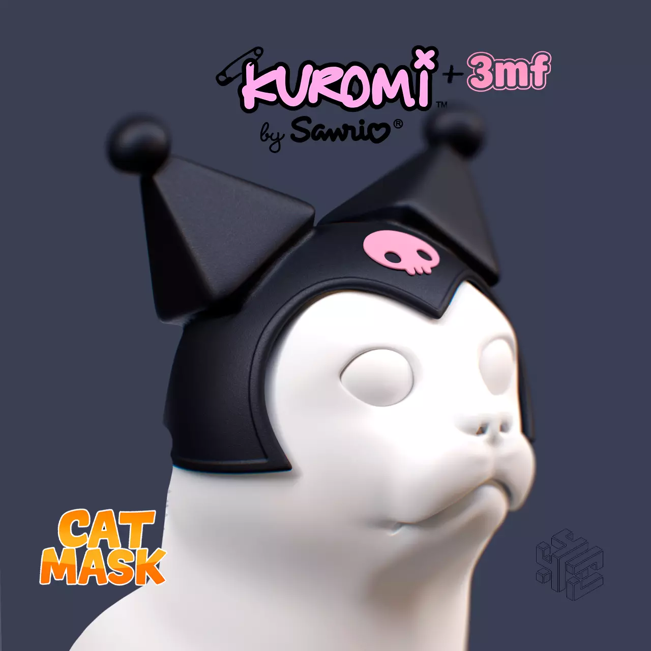 Kuromi Cat Hat  3D Printable Cosplay Accessory for Cats  3D print model_2