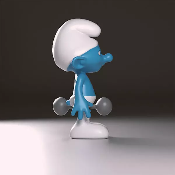 Heffy smurf figure 3D print model_0