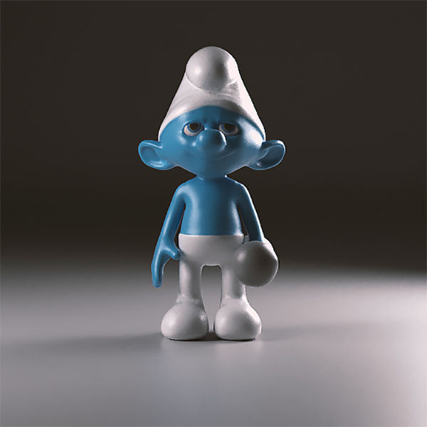 Heffy smurf figure 3D print model_1