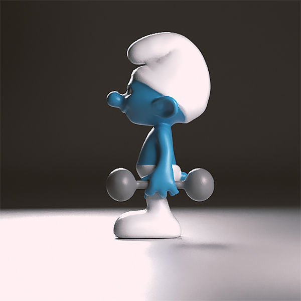 Heffy smurf figure 3D print model_2