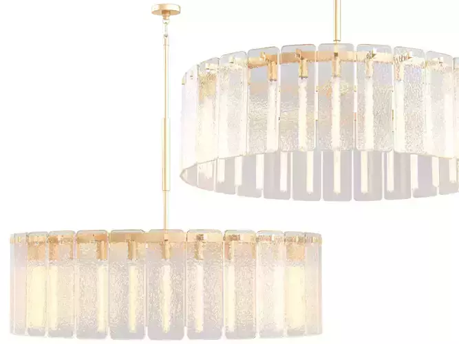 Calamette Glass Round Chandelier-Medium