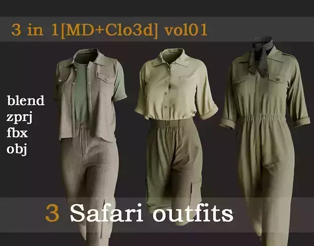 3 Safari outfits vol01