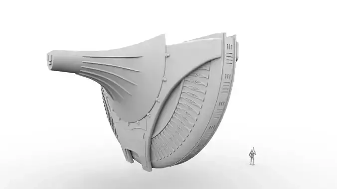 building 6b Low-poly 3D model 7