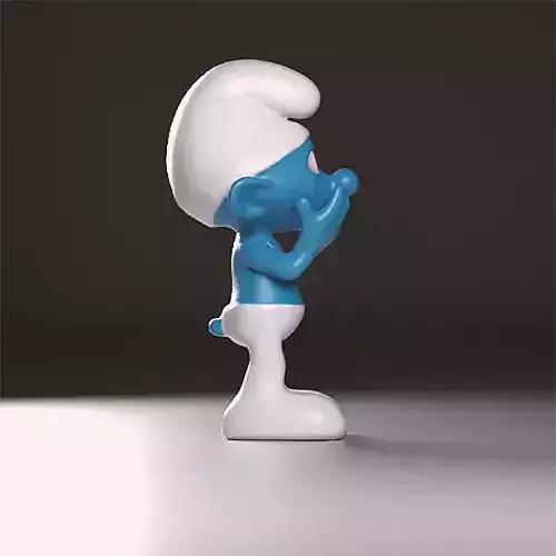 Scaredy smurf figurine