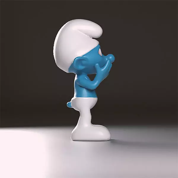 Scaredy smurf figurine 3D print model