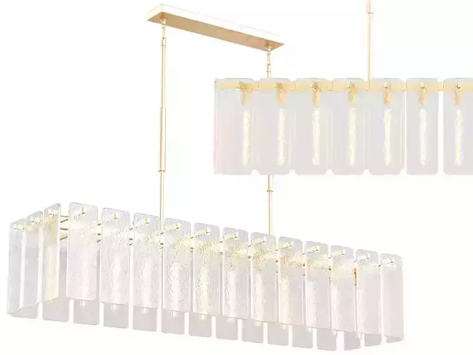 Calamette Glass Rectangular Chandelier-Large