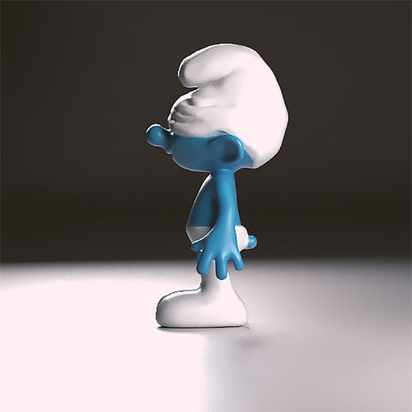 Sloppy smurf figurine 3D print model_2