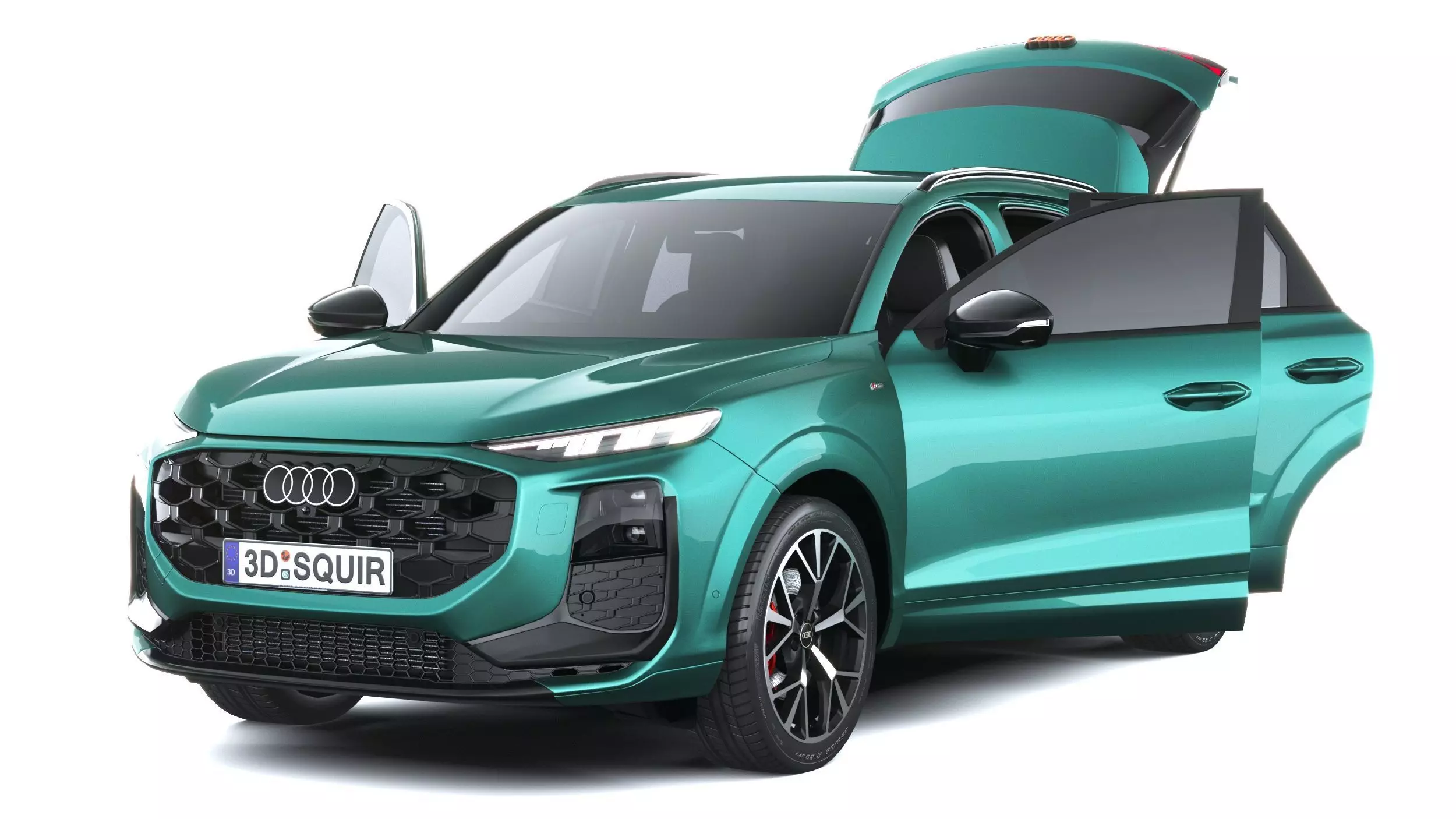 Audi Q3 S-Line 2026 with interior Low-poly 3D model_32