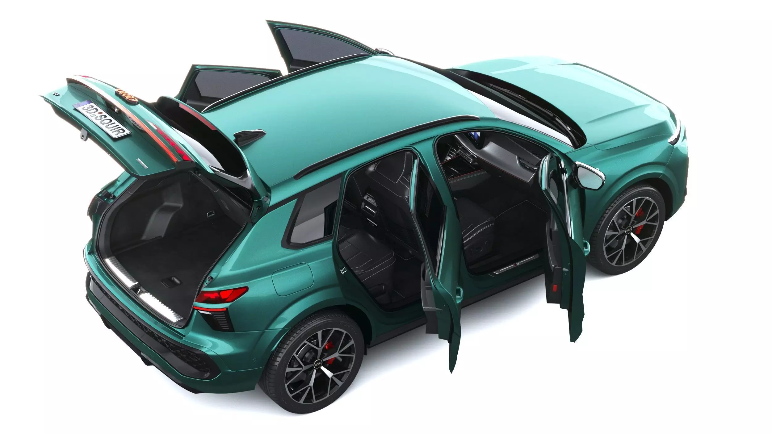 Audi Q3 S-Line 2026 with interior Low-poly 3D model_35