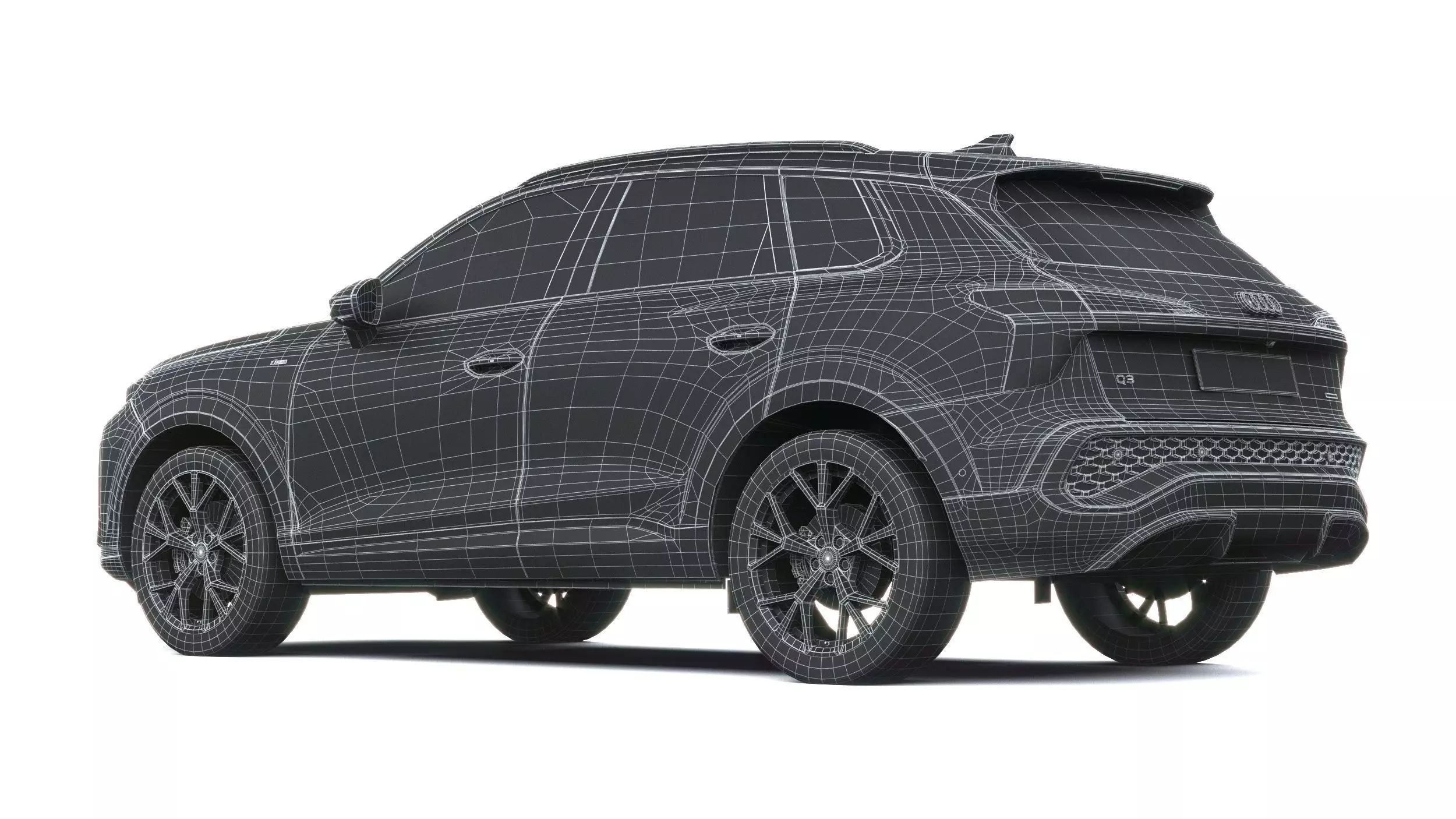 Audi Q3 S-Line 2026 with interior Low-poly 3D model_40
