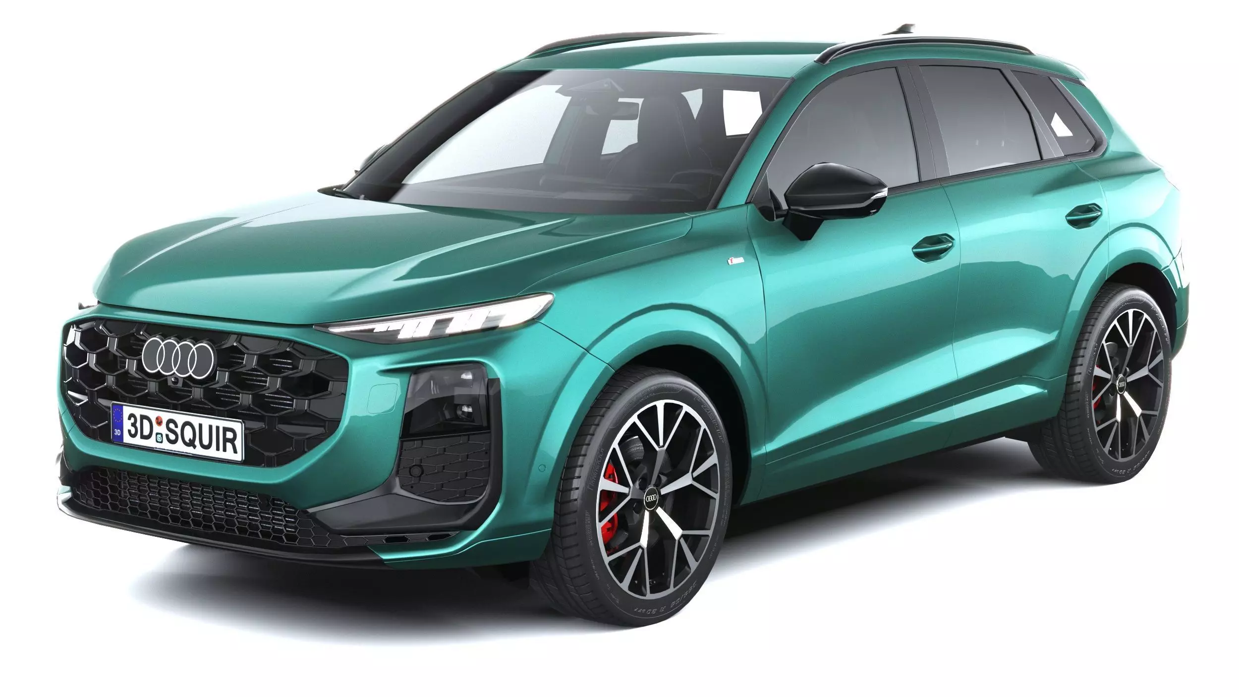 Audi Q3 S-Line 2026 with interior Low-poly 3D model_1