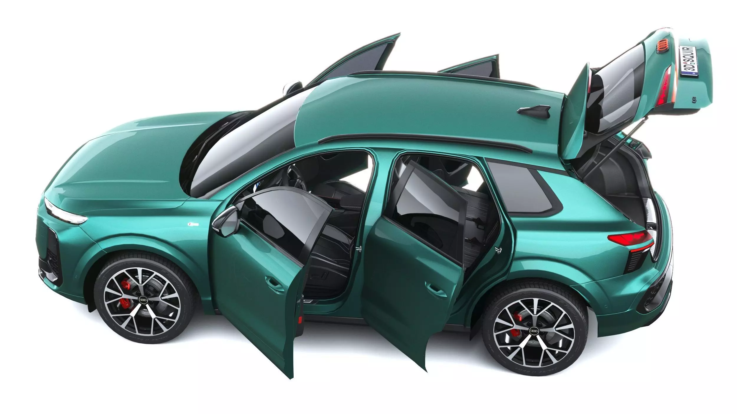 Audi Q3 S-Line 2026 with interior Low-poly 3D model_34