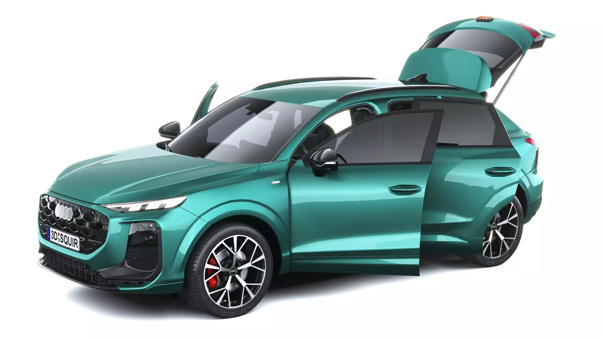Audi Q3 S-Line 2026 with interior Low-poly 3D model_31