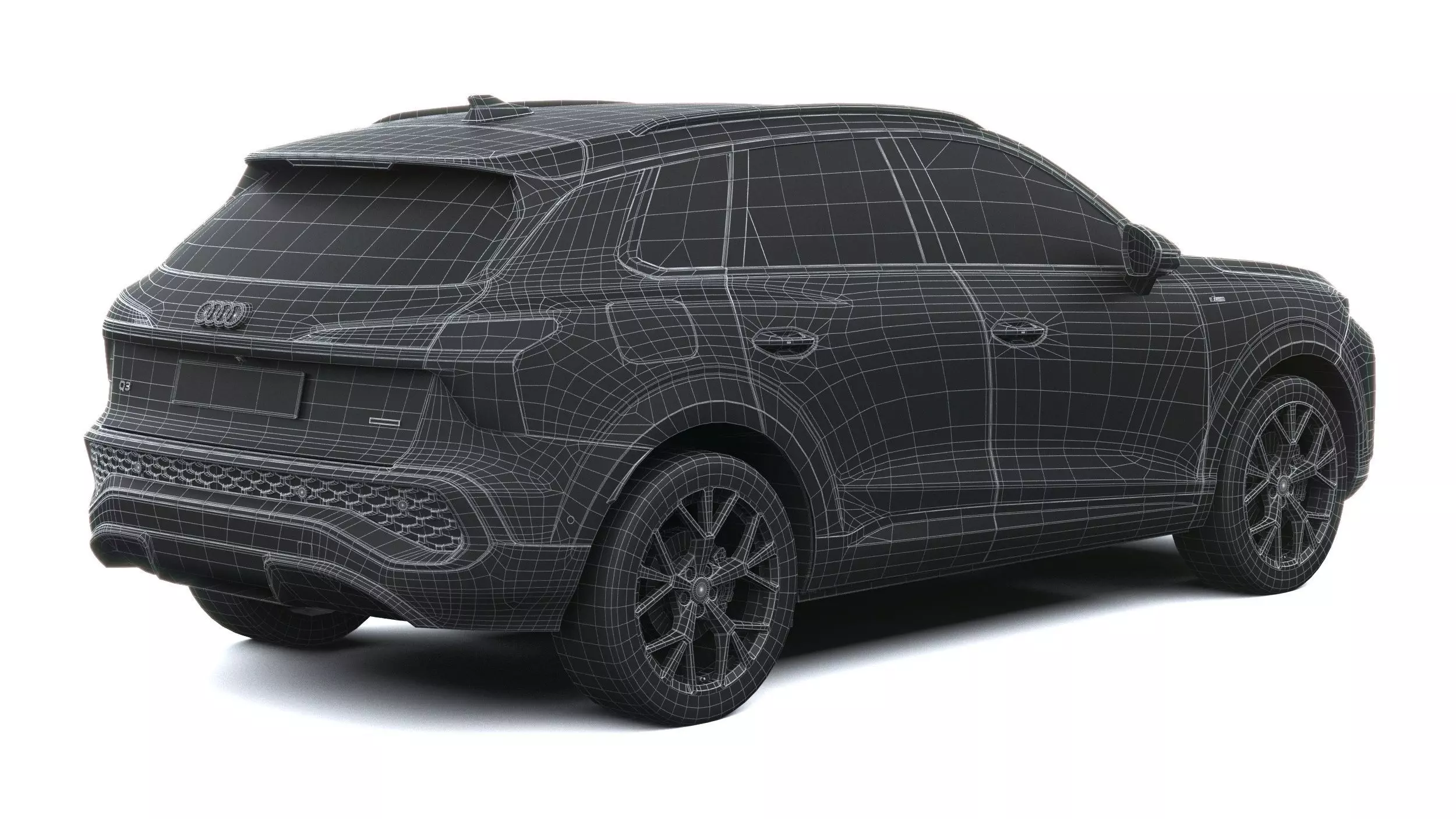 Audi Q3 S-Line 2026 with interior Low-poly 3D model_44