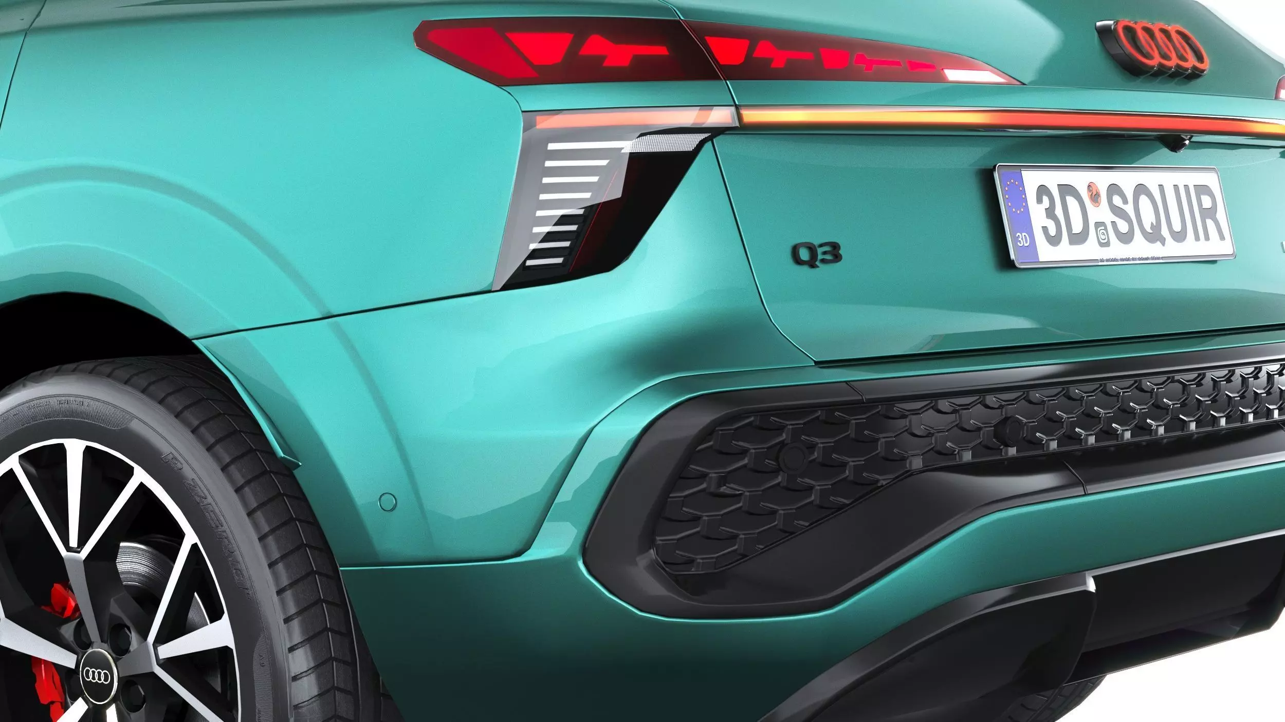 Audi Q3 S-Line 2026 with interior Low-poly 3D model_15