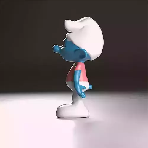 Slouchy smurf figurine