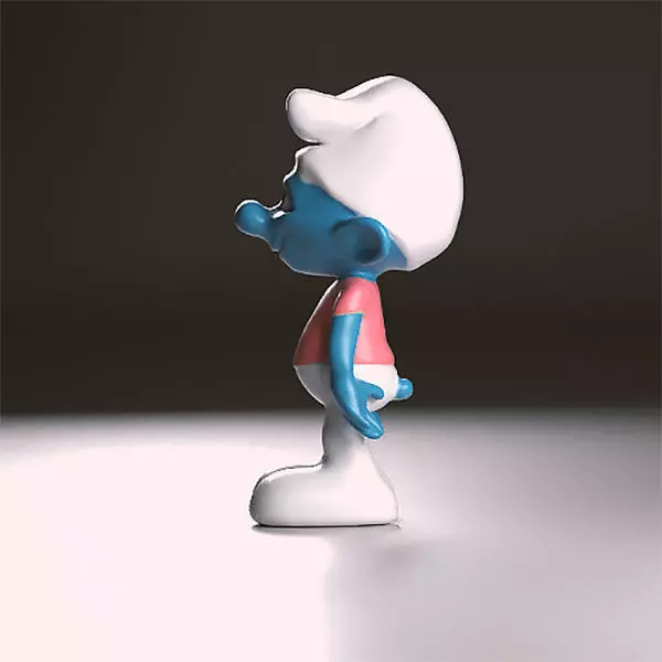 Slouchy smurf figurine 3D print model_0